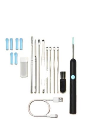 Fit For Smart Ear Cleaning Kit With WiFi Camera & - Rechargeable Illuminated Ear Wax Removal Tool(Y8-Black 9pcs)