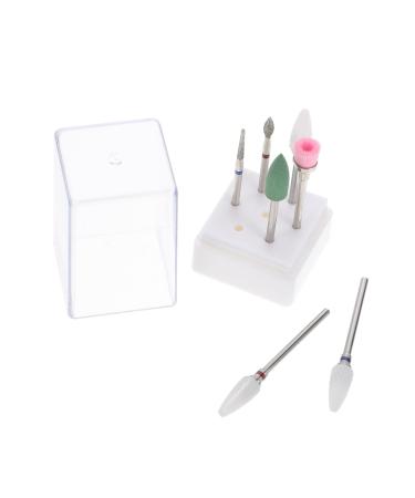 Mikinona 1 Set Nail Clipper Grinding Head Nail File Device Salon Nail Drill Ceramic Cuticle Bit Nail File Electric Manicure Drill Kit Nail File Drill Ceramic Tools Nylon Remover Hard