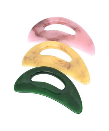 FRCOLOR 3pcs beeswax skin care tool face resin massager face massage tool whole body massage Spa Medium scraping board scraper for body relaxation shape tools tool care 18.00X6.00X1.00CM Assorted Color