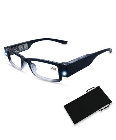 Reading Glasses with Light Magnifying Glasses with Light Led Magnifier Eyeglasses Nighttime Reader Frame Eyewear 4