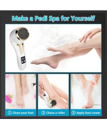 Rechargeable Electric Foot Callus Remover with 3 Roller Heads - For Smooth and Soft Feet - Foot Care Tool for Men and Women - Buy Online on GoSupps.com