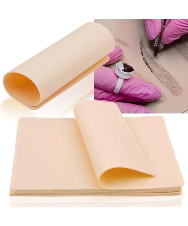 Emalla 10Pcs Tattoo Fake Skin 7.4x5.6 - Soft Silicone Practice Skins for Beginners | Microblading Tattoo Kit Accessory - Buy Online on GoSupps.com