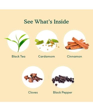 VAHDAM Original Masala Chai Tea Bags - 100 Pyramid Tea Bags with Real & Natural Spices - Cardamom, Cinnamon, Black Pepper, Cloves | Brew Authentic Chai Latte - Buy Online on GoSupps.com