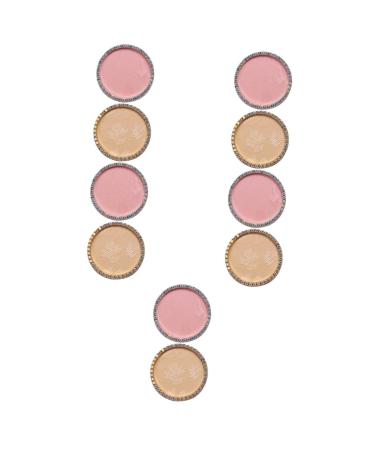 FRCOLOR 10 Pcs Nail Art Palette Nail Mixing Nail Display Pallet Nail Display Plates Makeup Pallette Drawing Painting Color Cosmetic Tray Nail Polish Pallet Pearl Makeup Palette Resin 7x7cmx5pcs Assorted Colorx5pcs