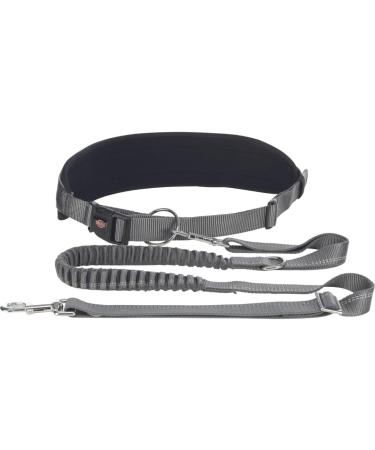 Trixie jogging line for dogs with belly belt M -L 1.20 1.50 m 25 mm in Grafit/black - Perfect dog leash for sports and movement - for medium -sized to large dogs - 12767 - Buy Online on GoSupps.com