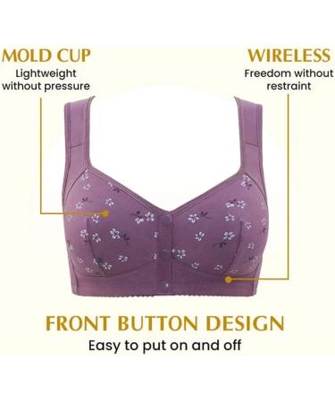 Wuwuhen Lisa Charm Daisy Bra - Front Button Closure, Comfortable & Breathable, Apricot 52/120 - Buy Online on GoSupps.com