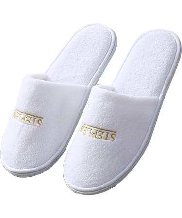 Soft Flannel Home Slippers for Guests - 5 Pairs Individually Packaged Bulk Shoes for Travel Hotel & Spa - Comfortable Men's Brown Slippers - Buy Online on GoSupps.com