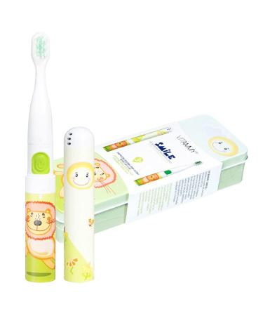 VITAMMY Smile Kids Sonic Toothbrush (green lion) available in 4 different animal patterns and colors for children from 3 years