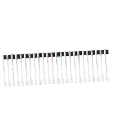 FRCOLOR 24 Pcs Double Ended Eyebrow Brush Eyebrow Grooming Brush Eyebrow Comb Brush Eyebrow Brush Comb Eyebrow Spoolie Eyebrow Brush and Comb Dual Cosmetic Bag Resin Miss Portable