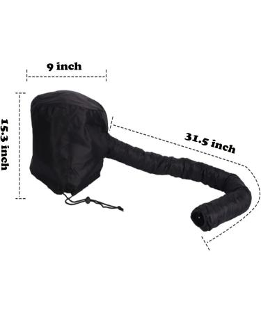Syxls Hair Dryer Hood Attachment - Rubber Band Drying Cap for Thick Hair - Ideal for Women & Girls - Black - Buy Online on GoSupps.com