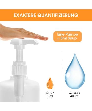 AIEV Dosing Pump Syrup Dispenser | Compatible with BEST B. Nutrition Vital Drink | Reusable Food-Safe Pump for 500ml/1000ml Bottles | Upgrade Version - Buy Online on GoSupps.com