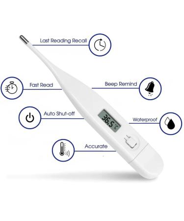 Digital Thermometer Ideal for Adults and Kids Baby Thermometer Newborn Thermometers Temperature can be used orally under arm and rectally. Digital Thermometer & Storage Case Includes Battery - Buy Online on GoSupps.com