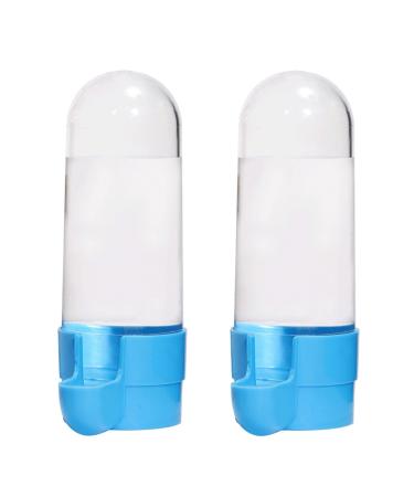 Birds of automatic water dispenser feed dispenser bird water dispenser parrots potion for ornamental birds parrot pigeon (2 pieces) (blue)