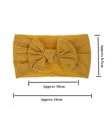 Buy Guifier 8-Piece Nylon Baby Headband Set | Soft Bow Hair Bands for Newborns & Toddlers | Stylish Turban & Knotted Headwraps for Girls - Buy Online on GoSupps.com