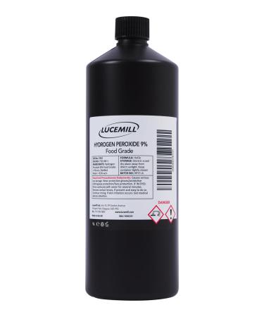 1 Litre (1L) Hydrogen Peroxide 9% Additive Free Food Grade - Buy Online on GoSupps.com