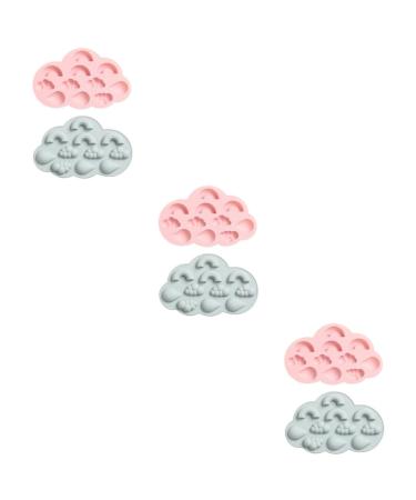 Zerodeko 6 Pcs Silicone Mold Chocolate Candy Molds Cake Silicone Cookie Mold Silicone Moulds Christmas Decor Molds for Kids Chocolate Moulds Kid Tools Silica Gel The Clouds Kitchen Supplies 22.6X14.5X1.5CMx3pcs Assorted Colorx3pcs
