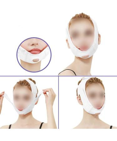 Face Lifting Slimming Belt Facial Cheek V Shape Lift Up Thin Mask Strap Face Line Double Chin Reduce White Picture 4 - Buy Online on GoSupps.com