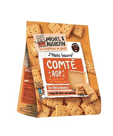 G n rique Petits Beurre Appetizer Biscuits with Comt Cheese and Pepper 100g - Delicious savory treat by MICHEL ET AUGUSTIN - Pack of 4