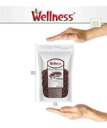 Wellness Black Pepper Whole Peppercorns 12 oz (340 g) - Flavorful & Aromatic All-Natural Spice for Grinders Cooking & Seasoning - Resealable Bag for Freshness 2 PACK - Buy Online on GoSupps.com