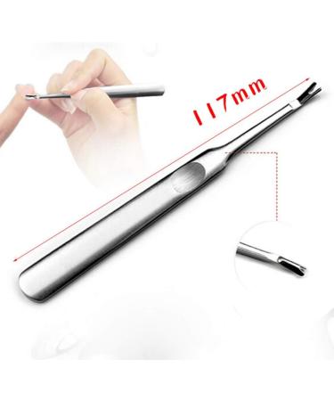 Artibetter 2 Piece Cuticle Cutter Metal Cuticle Pusher Remover Dead Skin Fork Trimmer Nail Art Tool Accessories - Buy Online on GoSupps.com