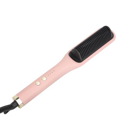 2 in 1 Negative Ion Heated Styling Brush & Flat Iron - Rapid Hair Straightening Comb for Salon-Quality Styling - Buy Online on GoSupps.com