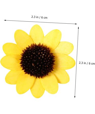 Zerodeko 10Pcs manual Accessories wooden bulk flower head artificial sunflower head wedding petal sunflower wreath decorate Ornament decorations crafts sunflower flower Colorful 6x6cm - Buy Online on GoSupps.com