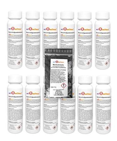 well2wellness sauna infusion - concentrate set 'Selection' 12 x 125 ml + free 10g menthol crystals