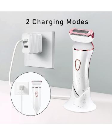 ELECTRIC SHAVER for Women 6-in-1 | Wet/Dry Lady Shaver for Legs & Underarms - Cordless Razor with Cleansing Brush, Massager, Foil Shaver & Bikini Trimmer - Buy Online on GoSupps.com