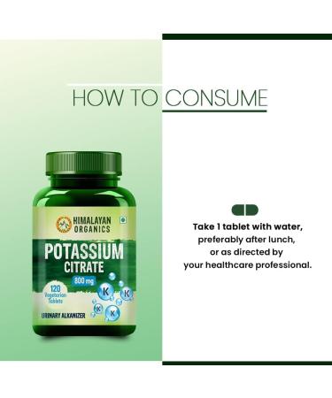 Potassium Citrate 800mg (120 Veg Tablets) - 100% Herbal, NO Side Effects | Venus.Exports - Buy Online on GoSupps.com