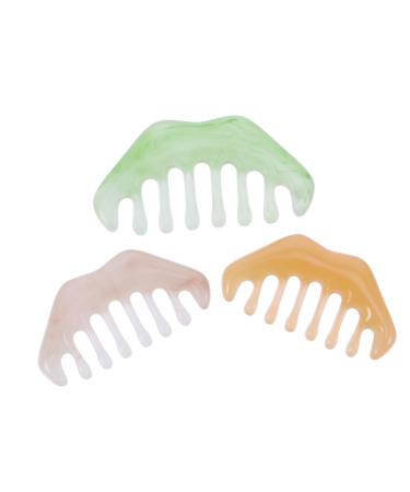 Fomiyes 15 Stk Massagekamm triggerpunkt tool stone headkratzbratzen scalp ridge massage household wipers men comb rose scalp gua shad terahertz resin hair curling tool man