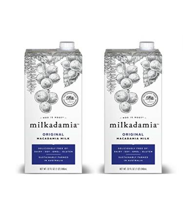 milkadamia Macadamia Milk, Original (Lightly Sweetened) - 32 Oz, 2 Count