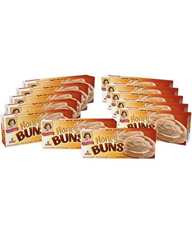Little Debbie Honey Buns, Individually Wrapped Breakfast Pastries, 6 Count (Pack of 16)
