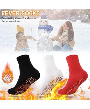 Tourmaline Slimming Health Socks - Self-Heating & Weight Loss Massage Socks (3 Pairs White) | International Shipping - Buy Online on GoSupps.com