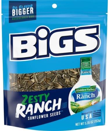 Bigs Hidden Valley Zesty Ranch Flavour Sunflower Seeds 152g (5.35 OZ) - Buy Online on GoSupps.com