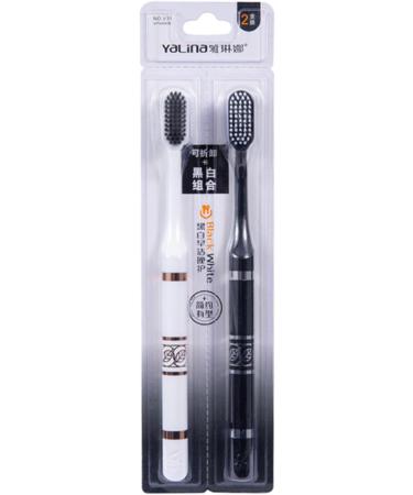 Matching Couple Brushes | Fashionable Black & White Toothbrushes | Ideal Heart Toothbrush Set for Couples - Buy Online on GoSupps.com