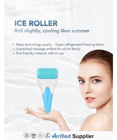 Jecrim Ice Roller for Face and Body - Tighten Pores, Reduce Puffiness & Tone Skin - Anti-Aging Beauty Care Tool for Wrinkles - Blue - Buy Online on GoSupps.com