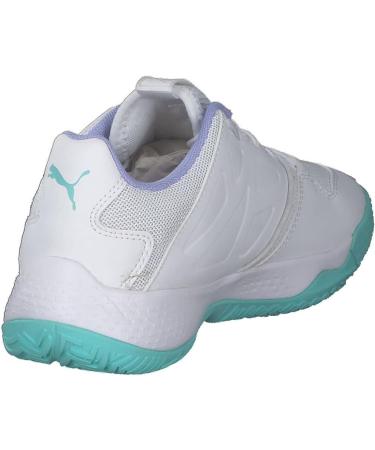PUMA Unisex Kids Accelerate Turbo Jr Handball Shoe - 34.5 EU - White Electro Aqua & Electro Purple - International Shipping Available - Buy Online on GoSupps.com