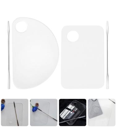 Buy Baluue Acrylic Makeup Palette Set - 2 Sets with Spatulas for Cosmetics Nail Art & Beauty Salon | International Shipping Available - Buy Online on GoSupps.com