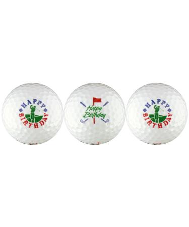 EnjoyLife Inc Happy Birthday w/Golfer & Clubs Golf Ball Gift Set