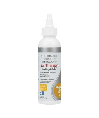 Veterinary Formula Clinical Care Ear Therapy, 4 oz.  Medicated Ear Drops to Help Relieve Bacterial and Fungal Infections in Dogs and Cats  Cleans and Deodorizes 4 ounces