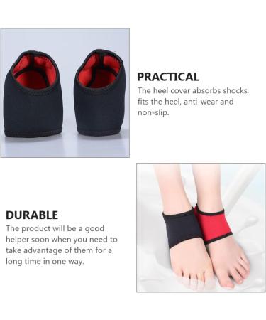 COHEALI Foot Heel Pads - 2Pcs Feet Care Covers for Plantar Fasciitis - Heel Support Sleeves with Anti-Cracking Cushion - Buy Online on GoSupps.com