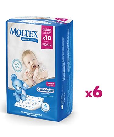 Moltex Premium Comfort Disposable Baby Changing Mat 60 x 60 cm - Pack of 60 - Eco-Friendly & Ultra-Absorbent for International Shipping - Buy Online on GoSupps.com
