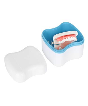 Denture Bath Case for False Teeth Storage | Travel Holder & Net Container | Retainer Cleaning - Light Blue - Buy Online on GoSupps.com