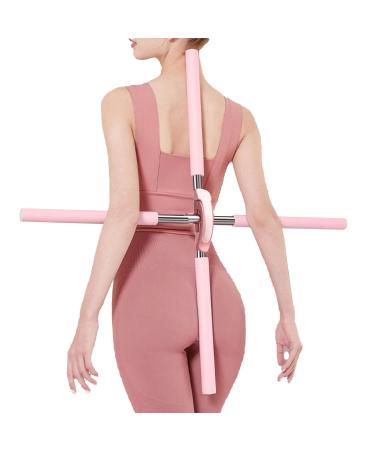 DREAM BRIGHT Back Posture Corrector Stick - Premium Quality Yoga Stick Hunchback Corrector - Yoga Club Posture Stick - Best Yoga Sticks - Back Straightener Posture Corrector for Women/girl - Pink