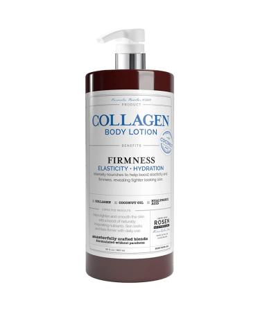 Rosen Apothecary Firming Collagen Body Lotion  Coconut Oil for Firm  Hydrated  Tighter Looking Skin  960ml/32 fl oz 32 Fl Oz (Pack of 1)