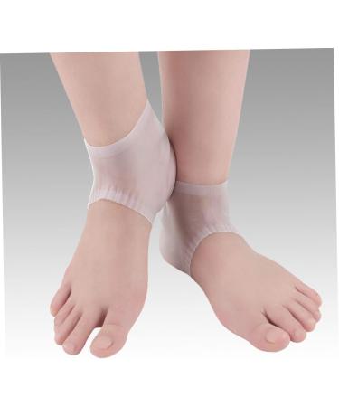 Ipetboom 1 Pair Gelt Heel Repair Socks Heel Cups for Heel Pains Moisturizing Heel Sock Moisturizing Socks Silicone Heel Protector Silicone Gel Shoe Insole for Men Women White Soft - Buy Online on GoSupps.com