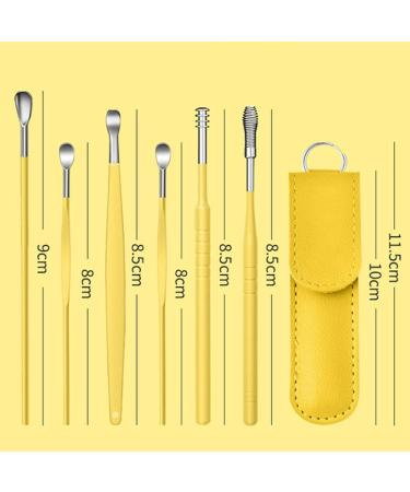 2023 Ear Cleaning Master: 6pcs Stainless Steel Earwax Cleaner Tool Set (Black) - Ear Pick & Removal Kit - Buy Online on GoSupps.com