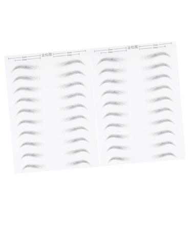 FOMIYES 2 Sheets Waterproof Stickers Black Stickers Makeup Eyebrow Sticker Eyebrow Stickers Modify 3d Tool
