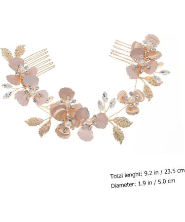 Ipetboom Pearl Rhinestone Couple Combs Tiara Hair Ribbons Clear Handbag Pearl Hair Comb Crystal Headpiece Women Hair Comb Hairband Bride Hair Comb Headband Hair Accessory Miss The Flowers - Buy Online on GoSupps.com