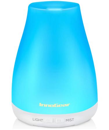 InnoGear Essential Oil Diffuser Upgraded Diffusers for Essential Oils Aromatherapy Diffuser Cool Mist Humidifier with 7 Colors Lights 2 Mist Mode Waterless Auto Off for Home Office Room Basic White - Buy Online on GoSupps.com